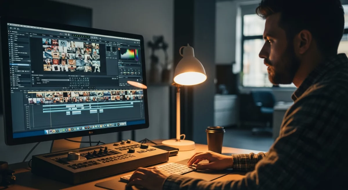 Tableau d'inspiration créative montrant des visuels de marque variés, croquis, palettes de couleurs et photos évoquant l'émotion, utilisé lors d'une session de brainstorming stratégique