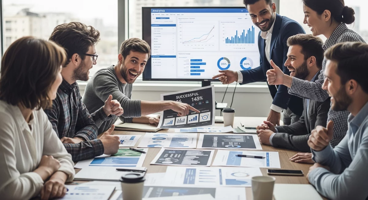 Écran d'ordinateur affichant une vidéo émotionnelle de marque en cours de montage, avec timeline visible et palette de correction colorimétrique, dans un studio de création