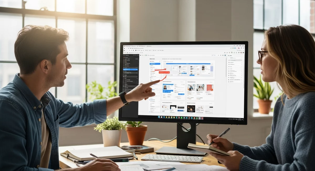 Interface Figma affichant un panneau de composants réutilisables avec différents états de boutons et éléments d'UI