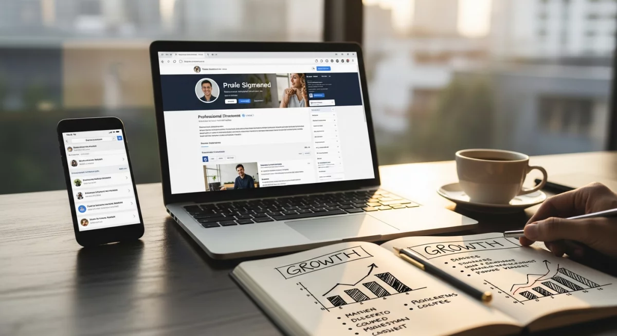 Écrans multiples montrant différents exemples de contenus visuels LinkedIn performants avec métriques d'engagement élevées