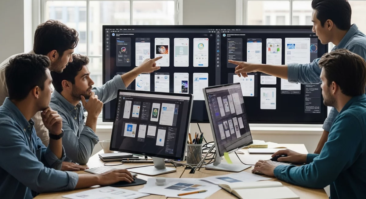 Designer utilisant l'IA générative pour créer des prototypes interactifs