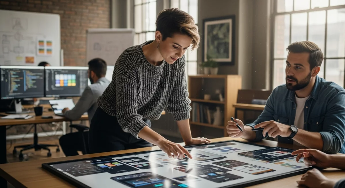 Workflow de design moderne intégrant l'intelligence artificielle générative