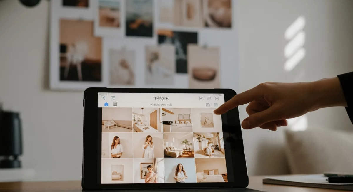 Comparaison avant-après d'une photo Instagram, montrant l'amélioration de la luminosité et des couleurs après retouche